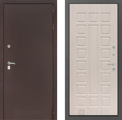 Дверь Лабиринт (LABIRINT) CLASSIC антик медный 04 Белёный дуб