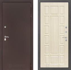 Дверь Лабиринт (LABIRINT) CLASSIC антик медный 12 Беленый дуб