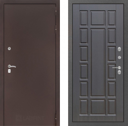 Дверь Лабиринт (LABIRINT) CLASSIC антик медный 12 Венге