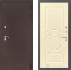 Дверь Лабиринт (LABIRINT) CLASSIC антик медный 23 Шампань