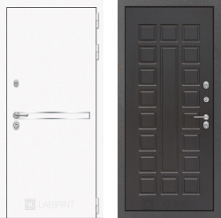 Дверь Лабиринт (LABIRINT) LINE WHITE 04 Венге