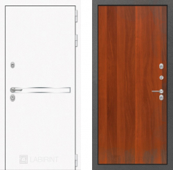 Дверь Лабиринт (LABIRINT) LINE WHITE 05 Итальянский орех