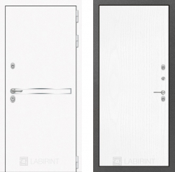Дверь Лабиринт (LABIRINT) LINE WHITE 07 Белое дерево
