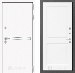 Дверь Лабиринт (LABIRINT) LINE WHITE 11 Белый софт