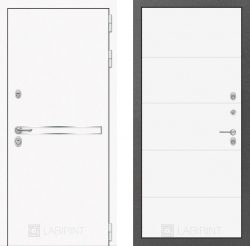 Дверь Лабиринт (LABIRINT) LINE WHITE 13 Белый софт