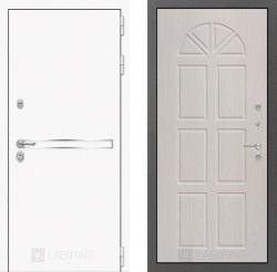 Дверь Лабиринт (LABIRINT) LINE WHITE 15 VINORIT Алмон 25