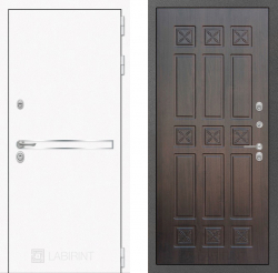 Дверь Лабиринт (LABIRINT) LINE WHITE 16 VINORIT Алмон 28