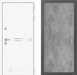 Дверь Лабиринт (LABIRINT) LINE WHITE 24 Бетон светлый