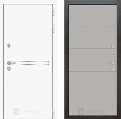 Дверь Лабиринт (LABIRINT) LINE WHITE 13 Грей софт