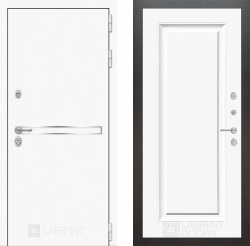 Дверь Лабиринт (LABIRINT) LINE WHITE 27 Эмаль Белый (RAL-9003)