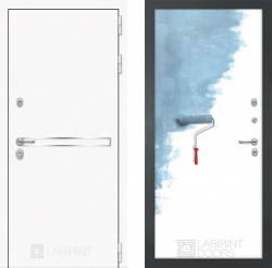 Дверь Лабиринт (LABIRINT) LINE WHITE 28 Грунт Под покраску