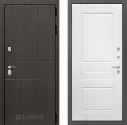 Дверь Лабиринт (LABIRINT) URBAN 03 Белый лофт