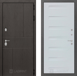 Дверь Лабиринт (LABIRINT) URBAN 14 Дуб кантри белый горизонтальный