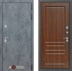 Дверь Лабиринт (LABIRINT) BETON 03 Орех бренди
