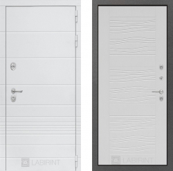 Дверь Лабиринт (LABIRINT) TRENDO 06 Белое дерево
