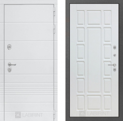 Дверь Лабиринт (LABIRINT) TRENDO 12 Белое дерево