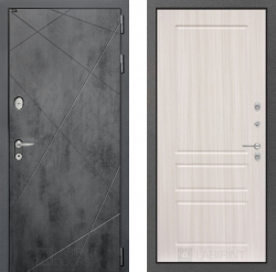 Дверь Лабиринт (LABIRINT) LOFT 03 Сандал белый