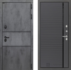 Дверь Лабиринт (LABIRINT) INFINITY 22 Черная вставка Графит софт